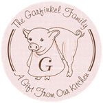Name Doodles - Large Round Gift Stickers (Culinary Piglet)